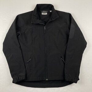 Black Diamond Softshell Jacket Womens M Black Full Zip Poly Stretch Fleece Lined